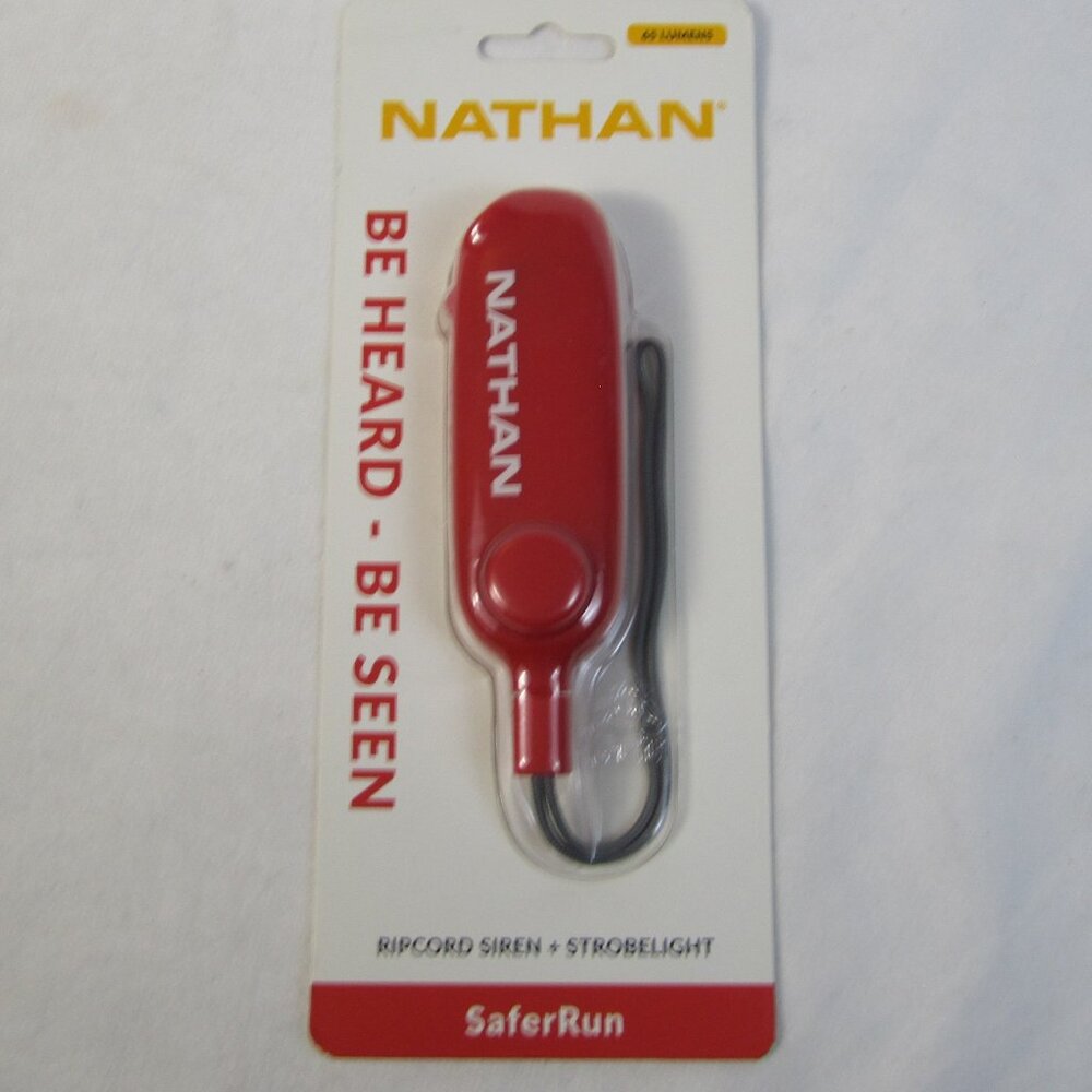 Nathan Safer Run Ripcord Siren + Strobelight Personal Alarm - New - Sealed